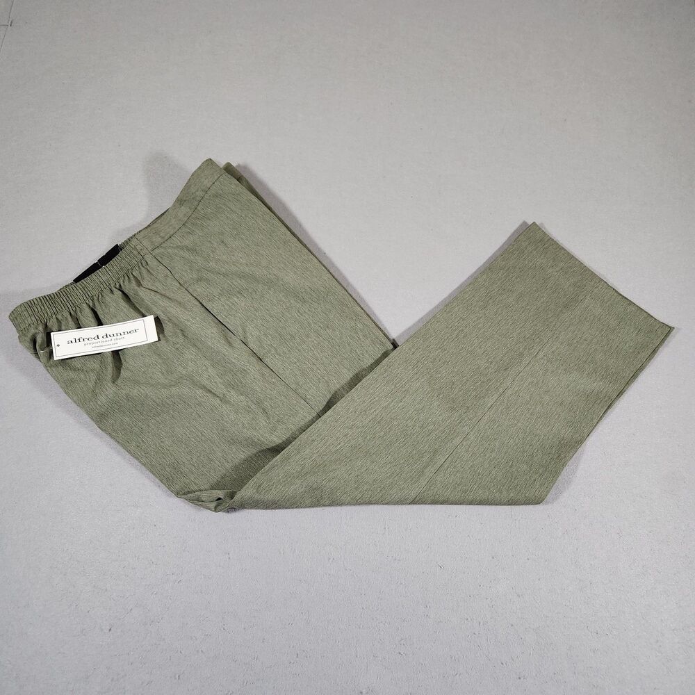 Alfred Dunner Sage Green Proportioned Medium Womens Pants Size 14